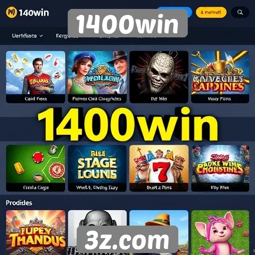 Variedade de jogos disponíveis no 1400win